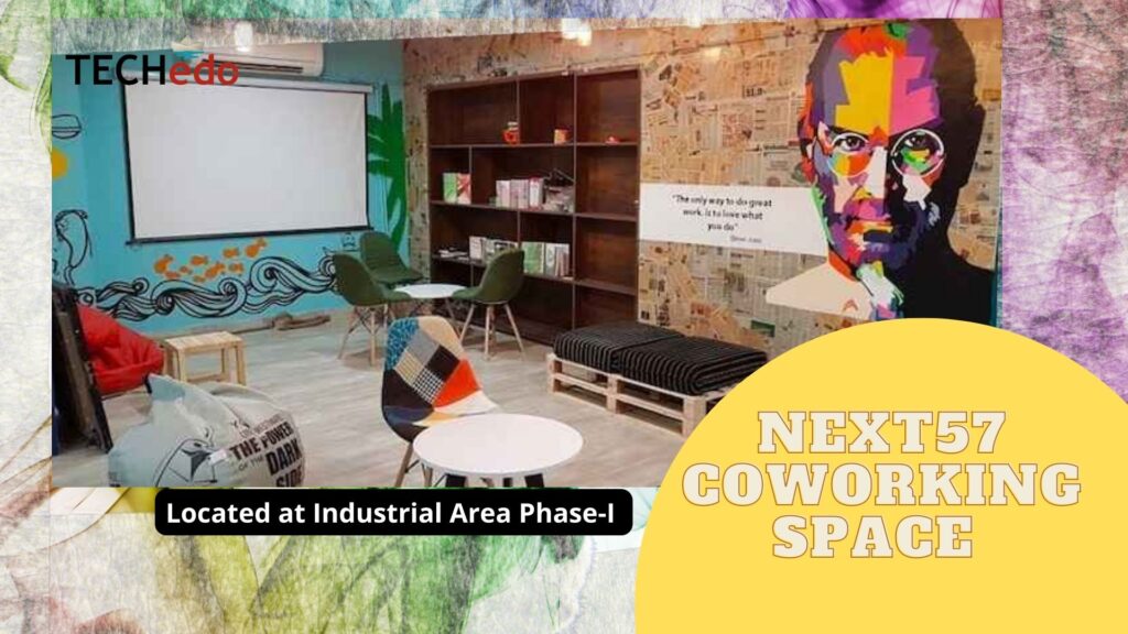 Interior of Next57 Coworking Space. Top Coworking spaces in Chandigarh