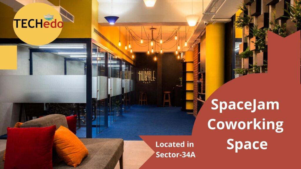 Interior of SpaceJam Coworking Space. Top Coworking spaces in Chandigarh