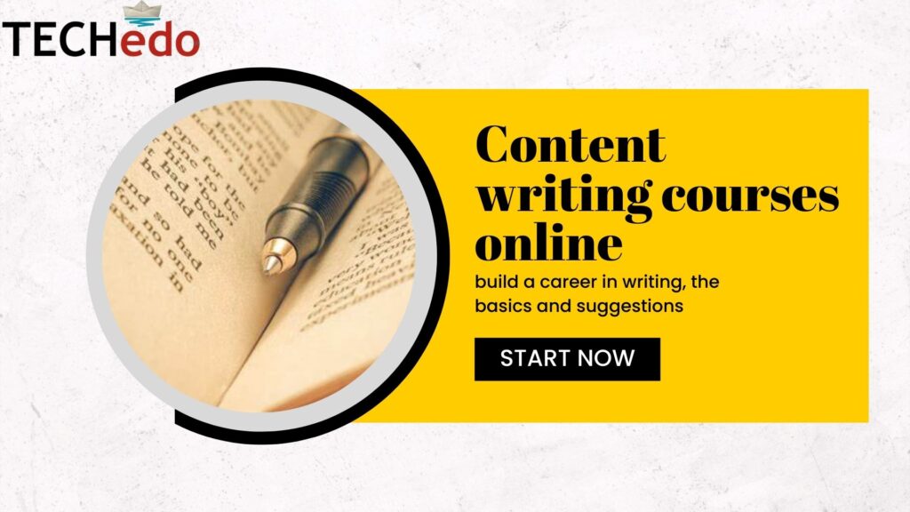 content writing courses online - basics and suggestions, Types of writing, careers in writing.