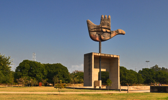 State Emblem of Chandigarh - Open hand Monument