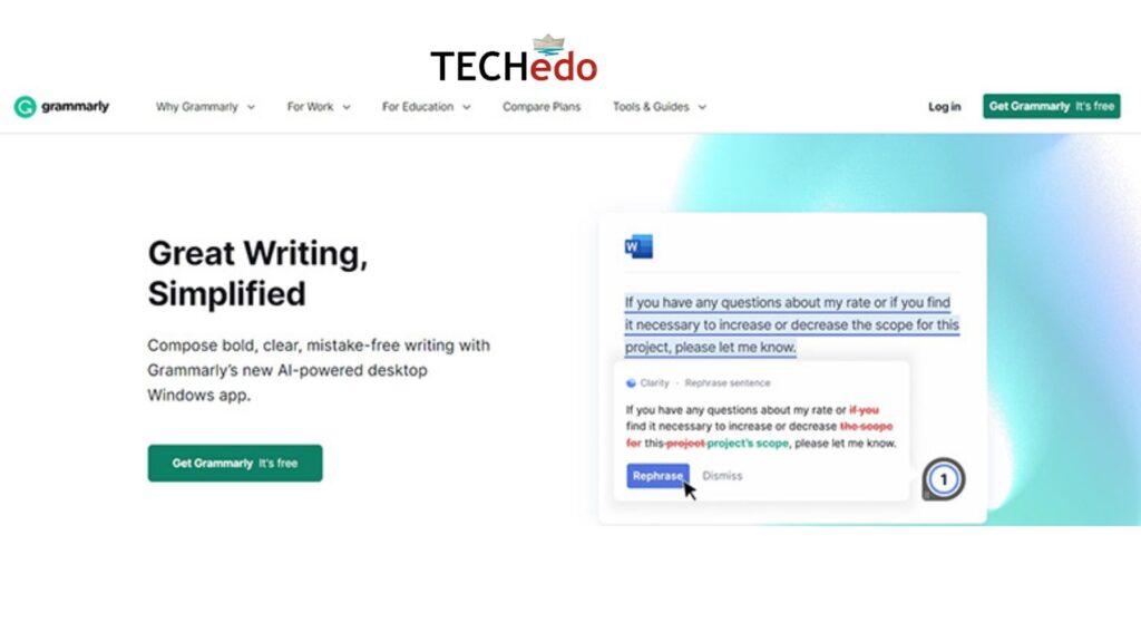Grammarly best content writing ai tool
